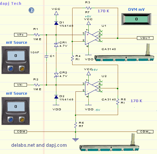 Dual Differential Amp - Op-Amp Designs